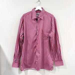 Ermenegildo Zegna XXL Men’s Striped Dress Shirt 100% Cotton Made in Italy